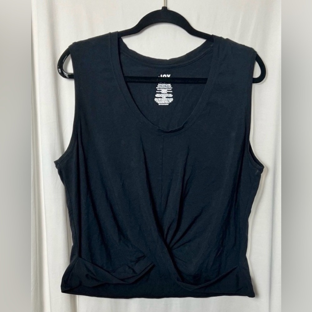 JoyLab Black Sleeveless Twist Top Size XXL